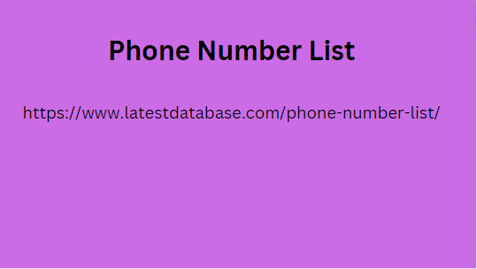 Phone Number List